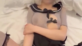 少妇有个少女心风骚御姐穿cos服高跟鞋插菊花插骚穴都插